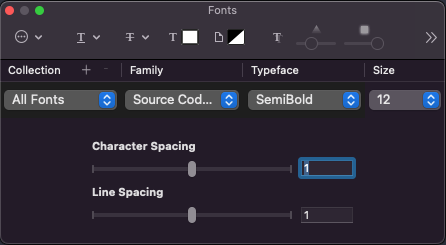Fonts page